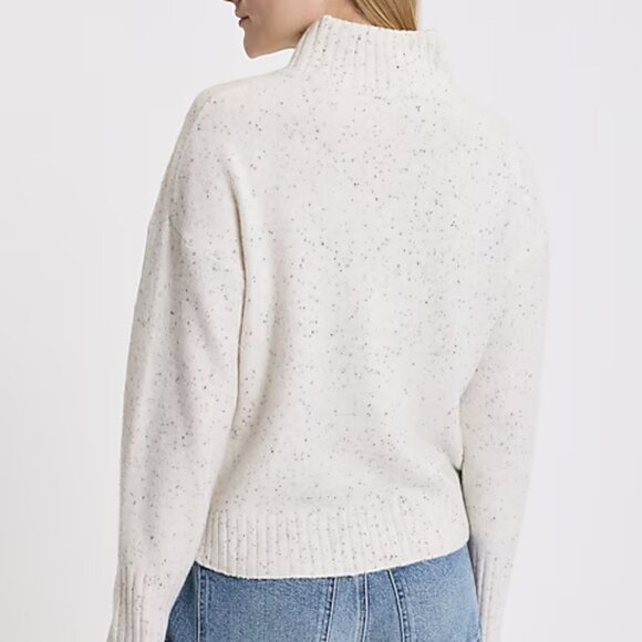 Express Easy Lace Up Mock Neck Sweater in Ivory NWT - Picture 2 of 14